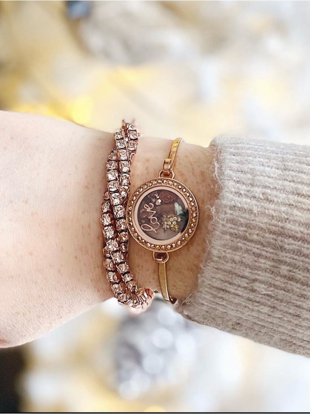Touchstone Crystal Rose Gold Bracelet